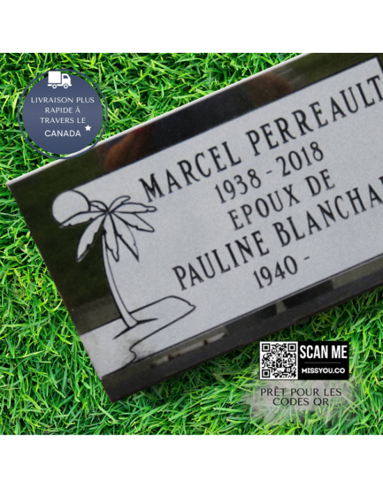 Plaque Funéraire en Granit #043